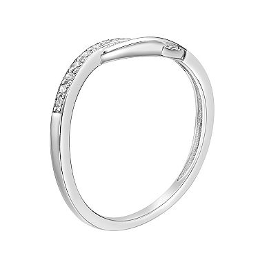 Gemminded Sterling Silver Diamond Accent Promise Ring