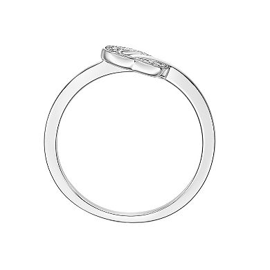 Gemminded Sterling Silver Diamond Accent Heart Promise Ring
