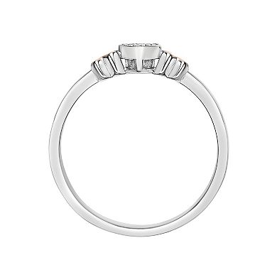 Gemminded Sterling Silver Diamond Accent Promise Ring