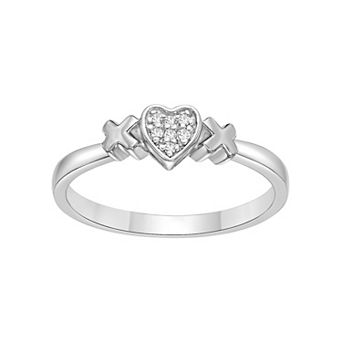 Gemminded Sterling Silver Diamond Accent Promise Ring