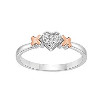 Gemminded Sterling Silver Diamond Accent Promise Ring
