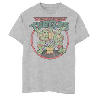Boys 8-20 Nickelodeon Teenage Mutant Ninja Turtles Group Shot Circle Badge Graphic Tee