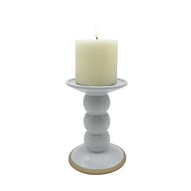 Sonoma Goods For Life® Short Bobbin Pillar Candle Holder Table Decor