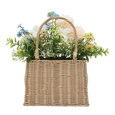Sonoma Goods For Life Artificial Mixed Floral Arrangement Basket Table Decor