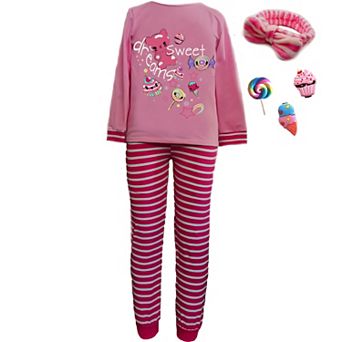 Mi Amore Gigi Candy Stripe Interactive Pajama Set