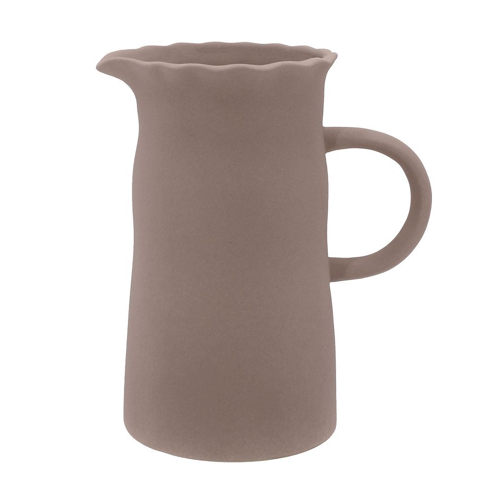 Everyday Decor Ceramic Handled Pitcher Table Decor
