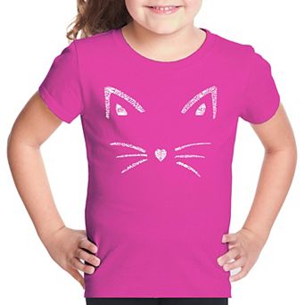 Whiskers - Girl's Word Art T-shirt