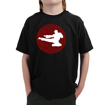 Types of Martial Arts - Boy's Word Art T-shirt