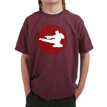 Types of Martial Arts - Boy's Word Art T-shirt