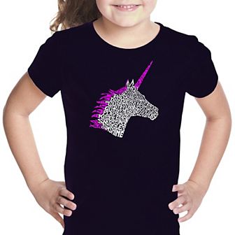 Unicorn - Girl's Word Art T-shirt