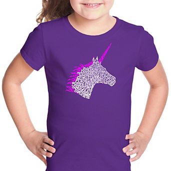 Unicorn - Girl's Word Art T-shirt