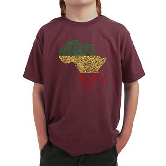 Countries in Africa - Boy's Word Art T-shirt