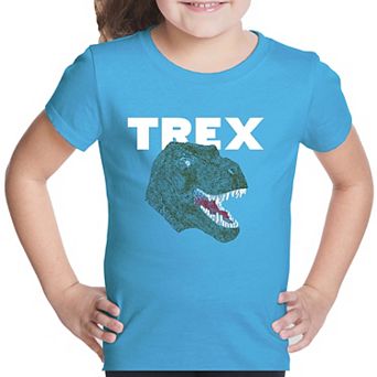 T-Rex Head - Girl's Word Art T-shirt