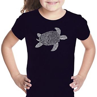 Turtle - Girl's Word Art T-shirt