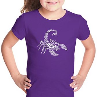 Types of Scorpions - Girl's Word Art T-shirt