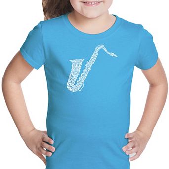 Sax - Girl's Word Art T-shirt