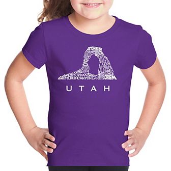 Utah - Girl's Word Art T-shirt