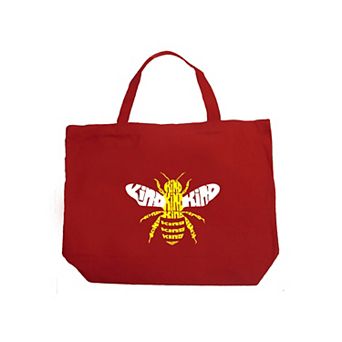 Large Word Art Tote Bag - Bee Kind