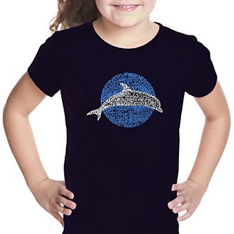 Species of Dolphin - Girl's Word Art T-shirt