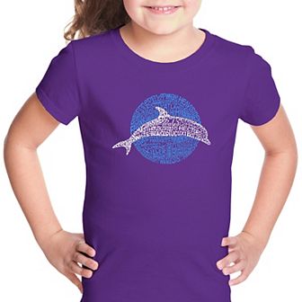 Species of Dolphin - Girl's Word Art T-shirt