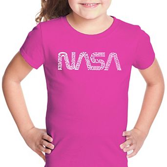 Worm Nasa - Girl's Word Art T-shirt
