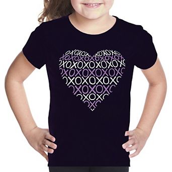 XOXO Heart - Girl's Word Art T-shirt