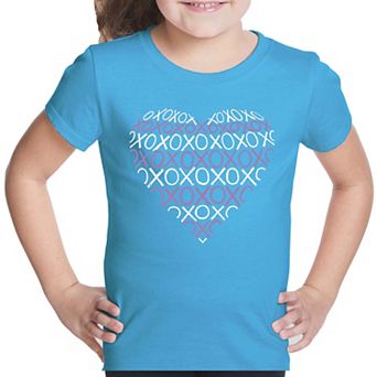XOXO Heart - Girl's Word Art T-shirt