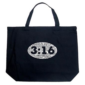 Large Word Art Tote Bag - John 3:16