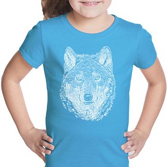 Wolf - Girl's Word Art T-shirt
