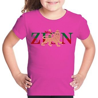 Zion - One Love - Girl's Word Art T-shirt