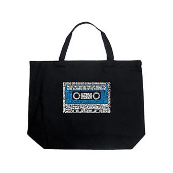 Large Word Art Tote Bag - 80s One Hit Wonders