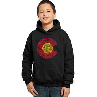 Colorado - Boy's Word Art Hooded Sweatshirt