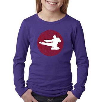 Types of Martial Arts - Girl's Word Art Long Sleeve