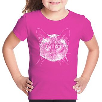 Siamese Cat - Girl's Word Art T-shirt