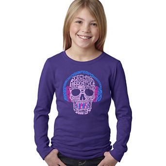 Styles of EDM Music - Girl's Word Art Long Sleeve