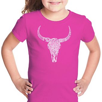 Texas Skull - Girl's Word Art T-shirt