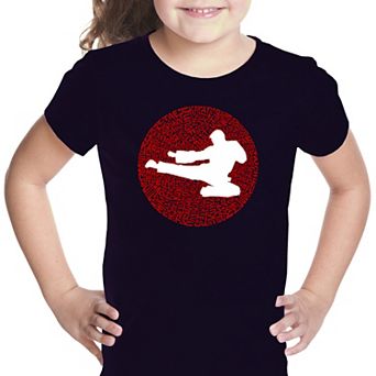 Types of Martial Arts - Girl's Word Art T-shirt