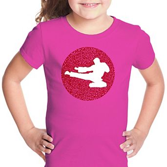 Types of Martial Arts - Girl's Word Art T-shirt