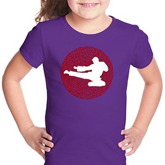 Types of Martial Arts - Girl's Word Art T-shirt