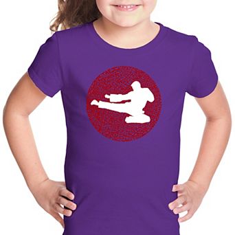 Types of Martial Arts - Girl's Word Art T-shirt