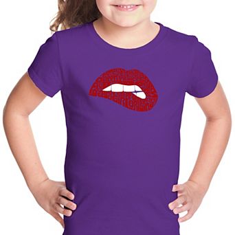 Savage Lips - Girl's Word Art T-shirt