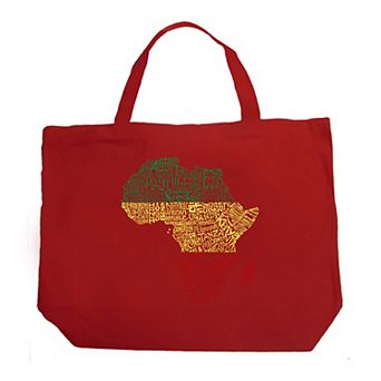 Large Word Art Tote Bag - Countries in Africa