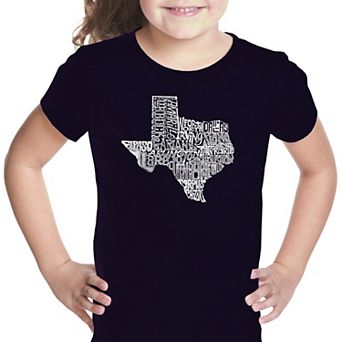 The Great State of Texas - Girl's Word Art T-shirt