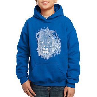 Lion - Boy's Word Art Hooded Sweatshirt