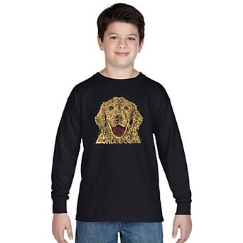 Boy's Word Art Long Sleeve - Dog