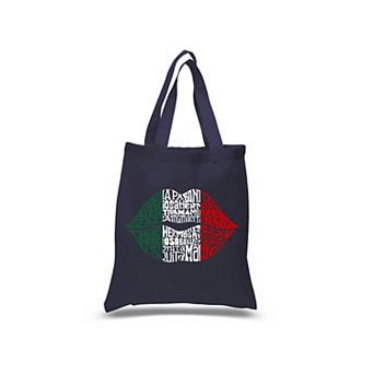 Small Word Art Tote Bag - Latina Lips