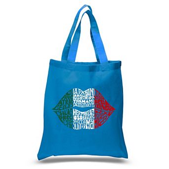Small Word Art Tote Bag - Latina Lips