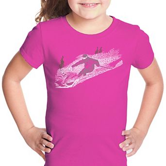Ski - Girl's Word Art T-shirt