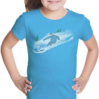Ski - Girl's Word Art T-shirt