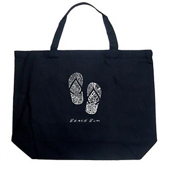 Large Word Art Tote Bag - BEACH BUM